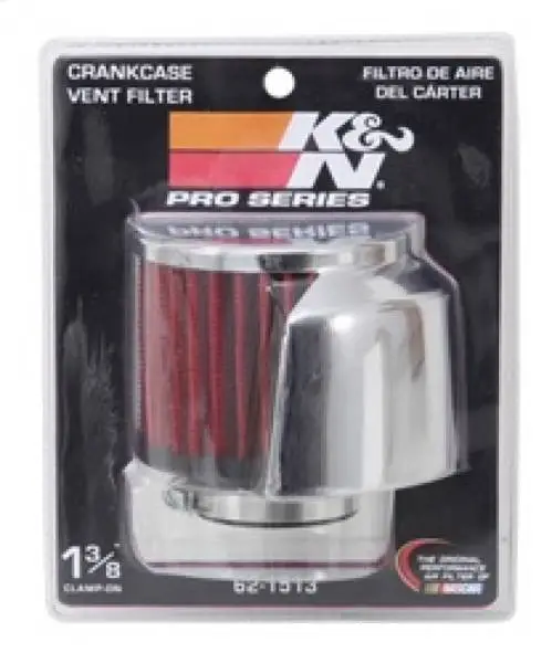 K&N 1.375in Flange ID x 3in OD x 2.5in Height Clamp On Crankcase Vent Filter image 5