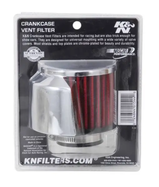 K&N 1.5in Flange ID x 3in OD x 2.5in Height Clamp On Crankcase Vent Filter image 7