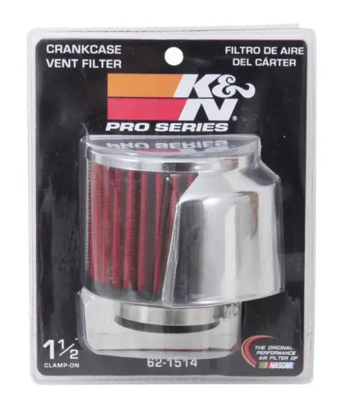 K&N 1.5in Flange ID x 3in OD x 2.5in Height Clamp On Crankcase Vent Filter image 8