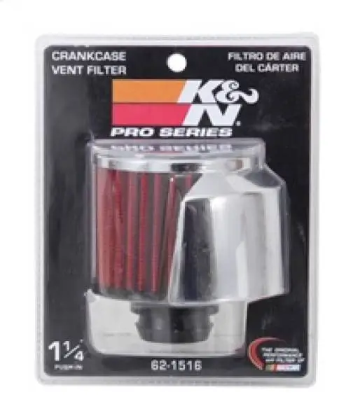 K&N 1in Flange L x 3in OD x 2.5in Height Clamp On Crankcase Vent Filter image 6