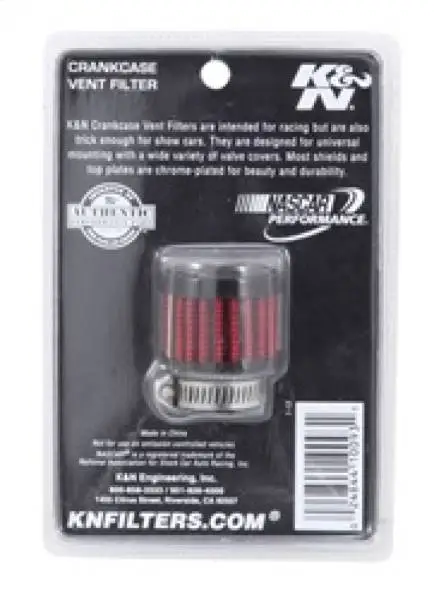 K&N 0.75 inch ID 1.375 inch OD 1.125 inch H Clamp On Crankcase Vent Filter thumbnail 8