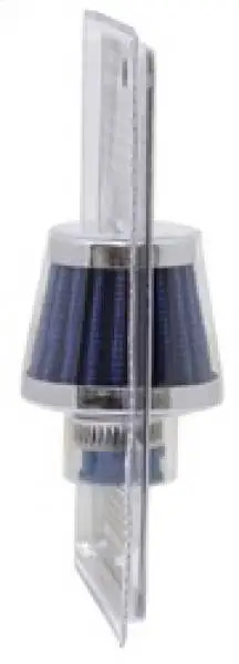 K&N 2in Base OD x .375in Flange ID x 1.75in H Rubber Base Crankcase Vent Filter - Blue image 11