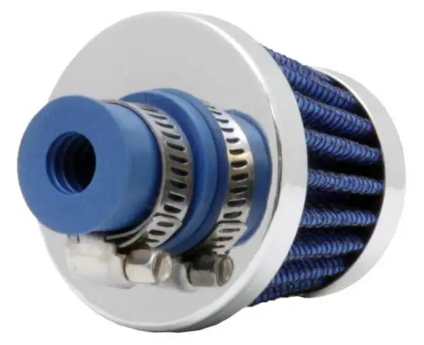 K&N 2in Base OD x .375in Flange ID x 1.75in H Rubber Base Crankcase Vent Filter - Blue image 12