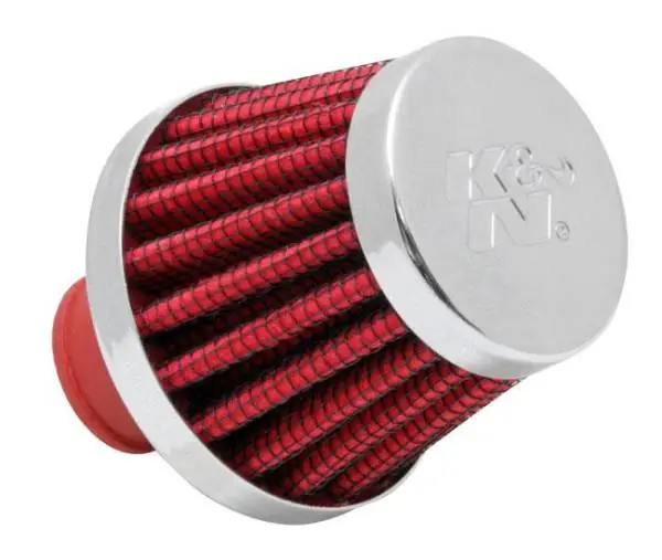 K&N 2in Base OD x .375in Flange ID x 1.75in H Rubber Base Crankcase Vent Filter image 6