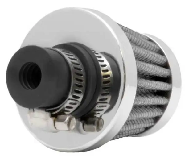 K&N 2in Base OD x .375in Flange ID x 1.75in H Rubber Base Crankcase Vent Filter - White image 12
