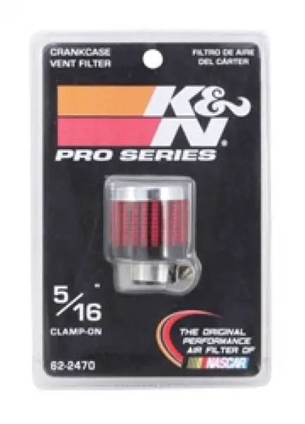 K&N .315/.431 Flange 1 3/8 inch OD 1.5 inch H Clamp On Crankcase Vent Filter image 9