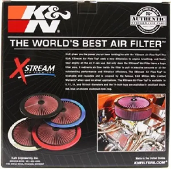 K&N X-Stream Top Filter X-Stream 14 inch OD Chrome image 5