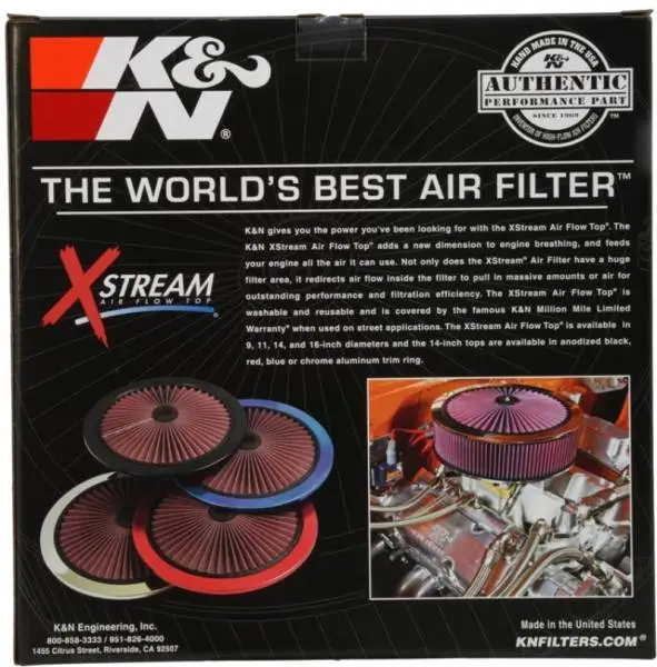 K&N X-Stream Top Filter X-Stream 16in OD - Black image 5