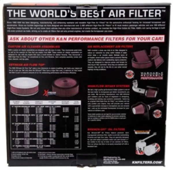 K&N X-Stream Top Filter X-Stream 5.125in Flange 14x3.12in Height 0.875in Drop Base image 4