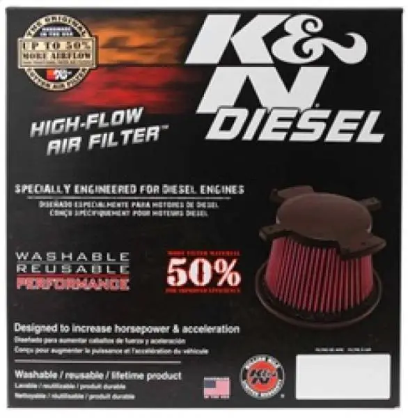 K&N 2017 Ford F250 Super Duty V8-6.7L DSL Replacement Drop In Air Filter thumbnail 7