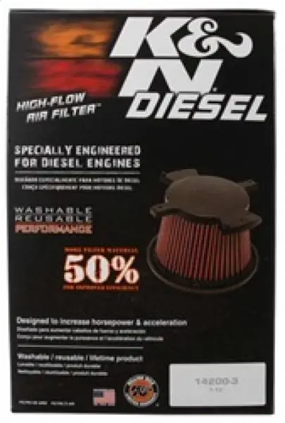 K&N 10-11 Dodge Ram 2500/3500/4500/5500 6.7L L6 Diesel Replacement Air Filter thumbnail 9