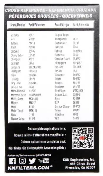 K&N 2014 Mercedes-Benz G550 5.5L Oil Filter thumbnail 11
