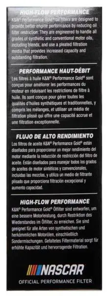 K&N Performance Oil Filter for 14-17 Dodge Durango 3.6L / 14-17 Jeep Grand Cherokee 3.6L thumbnail 7