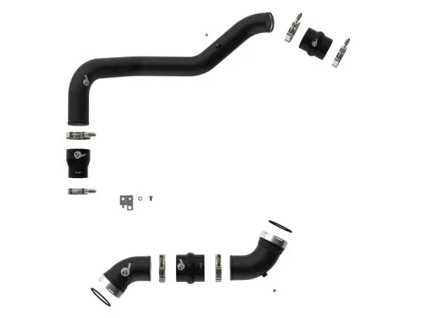 aFe 06-10 GM Diesel Trucks V8 6.6L BladeRunner Aluminum Hot & Cold Charge Pipe Kit - Black thumbnail 4