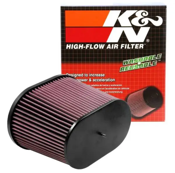 K&N Universal Air Filter - Oval Straight - 3.688in Flange ID x 10.25in Base O/S Length x 7.875in H thumbnail 4