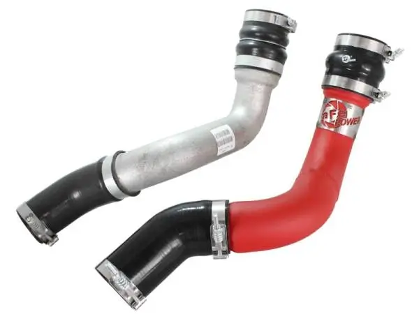 aFe BladeRunner 3in Red Intercooler Tube Hot Side w/Couplings 13-14 Dodge RAM Diesel 6.7L (td) thumbnail 6