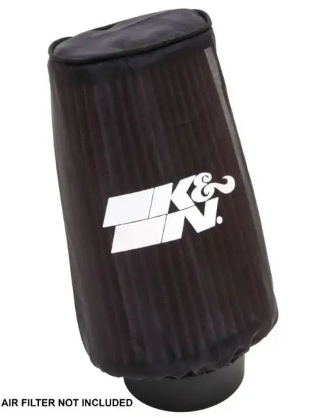 K&N Filter Wrap Drycharger Oval Tapered Black - 3.25in Base I/S Width x 2.5in Top I/S Width x 7in H thumbnail 3