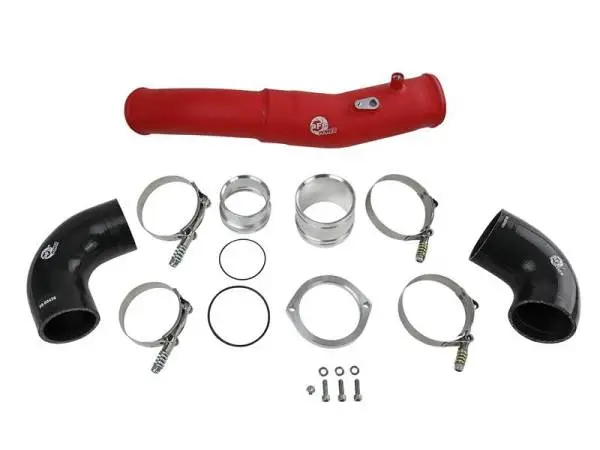 aFe 2020 Toyota Supra 3.0L 3in Red Intercooler Tube - Hot thumbnail 3