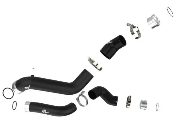 aFe BladeRunner Black Intercooler Hot & Cold Side Tubes Combo 19-20 GM Trucks 1500 L4-2.7L (t) thumbnail 2