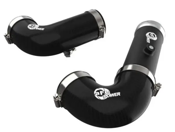 aFe BladeRunner Intercooler Hot & Cold Side Tubes Combo 20-21 GM Trucks 3.0L (td) - Black thumbnail 6