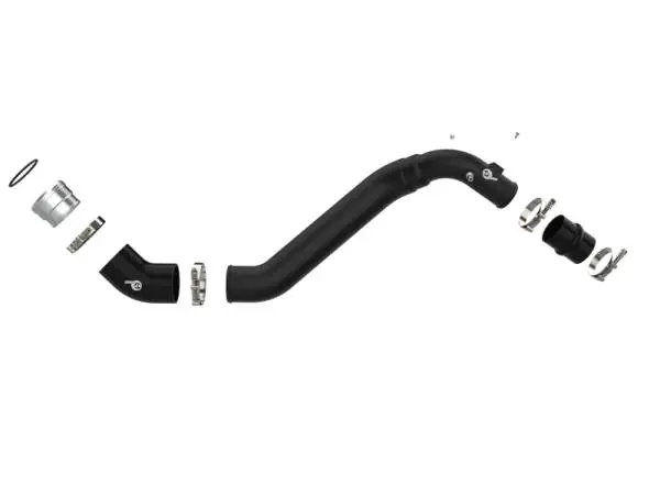aFe Bladerunner Intercooler Cold Charge Pipe Black 3.5-2.75in 2021+ Ford F-150 V6-2.7L (tt) thumbnail 4