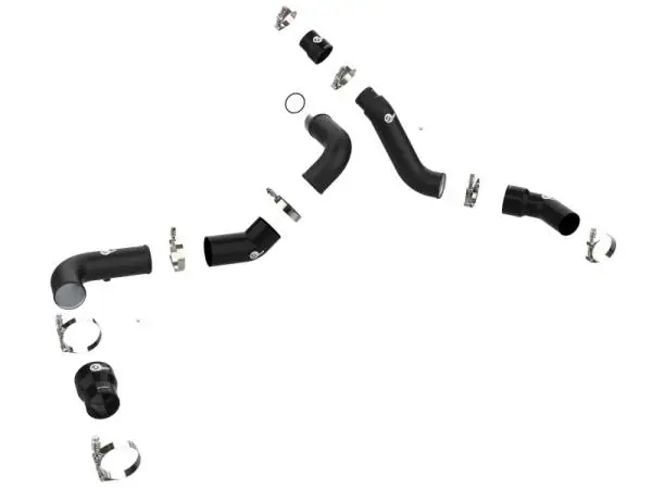 aFe 16-19 RAM 1500 V6 3.0L (TD) BladeRunner 3in Aluminum Hot & Cold Charge Pipe Kit - Black thumbnail 7