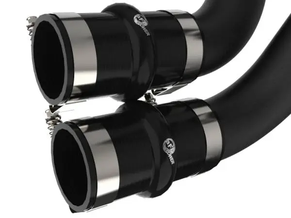 aFe BladeRunner 21-22 Ford F-150 Ecoboost V6-3.5L(tt) Aluminum Hot and Cold Charge Pipe Kit Black thumbnail 3