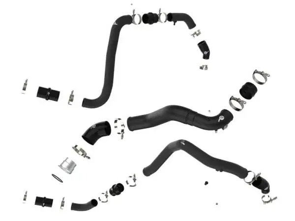 aFe BladeRunner 21-22 Ford F-150 Ecoboost V6-3.5L(tt) Aluminum Hot and Cold Charge Pipe Kit Black thumbnail 7