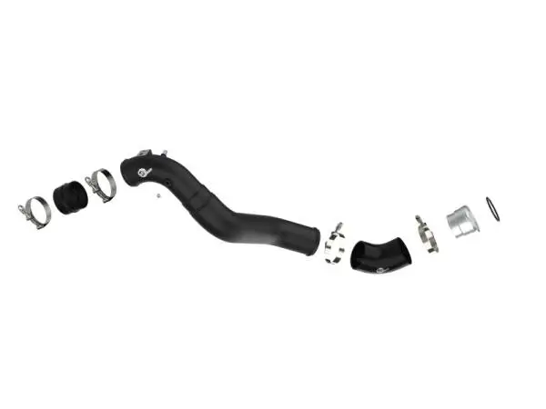 aFe 21+ Ford F-150 V6-3.5L (tt) BladeRunner 3in to 3.5in Aluminum Cold Charge Pipe Black thumbnail 4