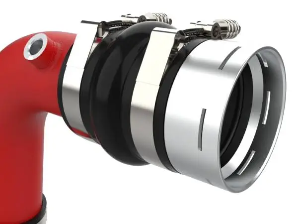 aFe 23-25 Ford F250/F350 Super Duty V8-6.7L BladeRunner Aluminum Hot & Cold Charge Pipe Kit - Red thumbnail 4