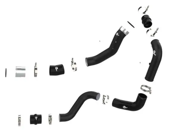 aFe 2024 GM Diesel Trucks V8 6.6L L5P BladeRunner Aluminum 3in Hot & 3.5in Cold Charge Pipe - Black thumbnail 7