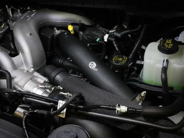 aFe 23-24 Ford Diesel Trucks V8-6.7L (td) BladeRunner 3in. Aluminum Hot Charge Pipe - Black thumbnail 2