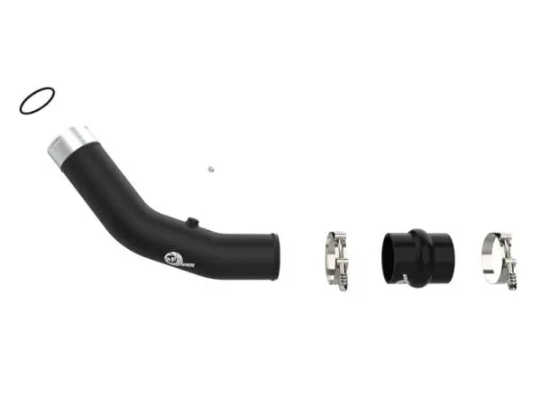aFe 23-24 Ford Diesel Trucks V8-6.7L (td) BladeRunner 3in. Aluminum Hot Charge Pipe - Black thumbnail 3