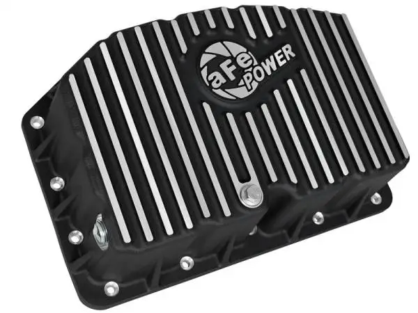 AFE Pro Series Engine Oil Pan Black w/Machined Fins; 11-16 Ford Powerstroke V8-6.7L (td) thumbnail 2