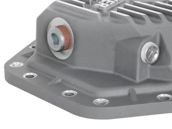 aFe Power Street Ser Rear Diff Cover Raw w/Mach Fin 2017 Ford Diesel Trucks V8-6.7L(td) Dana M275-14 thumbnail 4