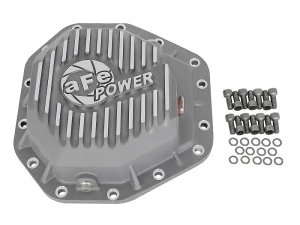 aFe Power Street Ser Rear Diff Cover Raw w/Mach Fin 2017 Ford Diesel Trucks V8-6.7L(td) Dana M275-14 thumbnail 6