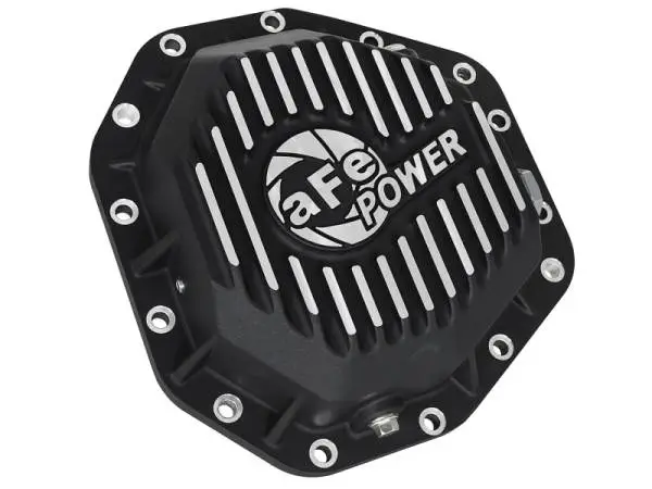 aFe Power Pro Ser Rear Diff Cover Black w/Mach Fins 2017 Ford Diesel Trucks V8-6.7L(td) Dana M275-14 thumbnail 2