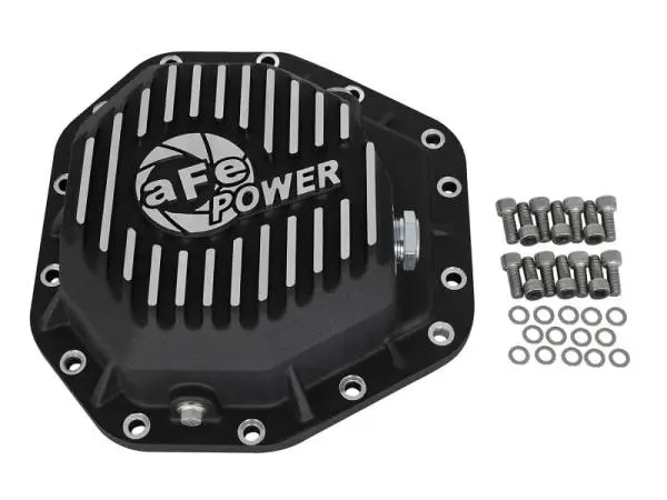 aFe Power Pro Ser Rear Diff Cover Black w/Mach Fins 2017 Ford Diesel Trucks V8-6.7L(td) Dana M275-14 thumbnail 6