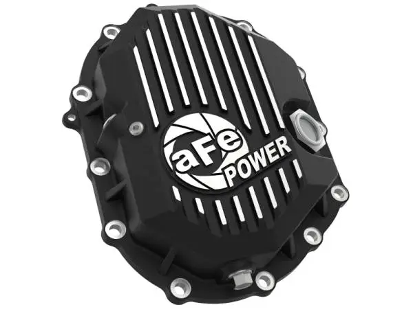 AFE Power 11-18 GM 2500-3500 AAM 9.25 Axle Front Differential Cover Black Machined Street Series thumbnail 3