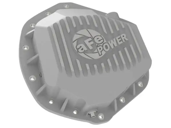 aFe Street Series Rear Differential Cover Raw w/ Machined Fins 01-18 GM Diesel Trucks V8-6.6L (td) thumbnail 2
