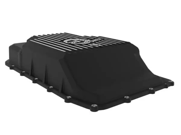 aFe 17-24 Ford F-150 10R60/10R80 Pro Series Rear Transmission Pan Black w/ Machined Fins thumbnail 8