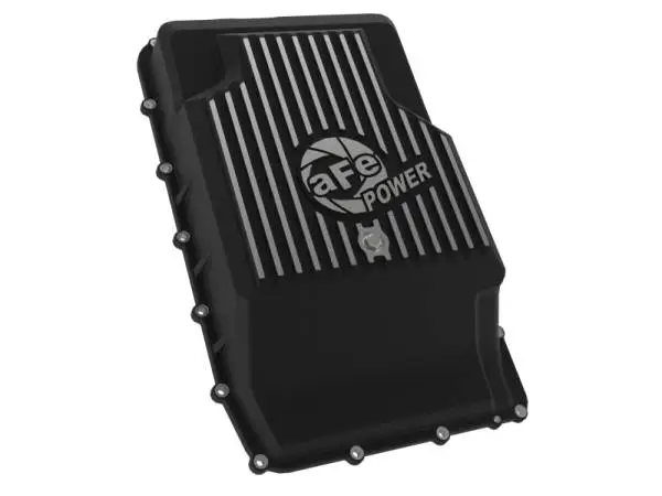 aFe 17-24 Ford F-150 10R60/10R80 Pro Series Rear Transmission Pan Black w/ Machined Fins thumbnail 9
