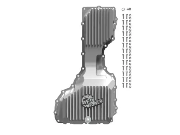 aFe GM Diesel Trucks 20-25 V8-6.6L L5P POWER Street Series Engine Oil Pan Raw w/ Machined Fins thumbnail 4