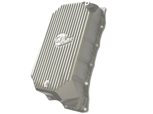 aFe GM Diesel Trucks 20-25 V8-6.6L L5P POWER Street Series Transmission Pan Raw w/ Machined Fins