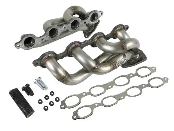 aFe Twisted Steel 1-3/4in 304SS Shorty Headers 2019 GM Silverado / Sierra 1500 V8-5.3L/6.2L image 2