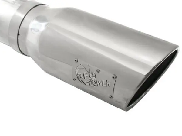 aFe Atlas Exhausts 5in DPF-Back Aluminized Steel Exhaust 2015 Ford Diesel V8 6.7L (td) Polished Tip image 7