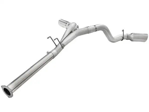 aFe Atlas Exhaust 4in DPF-Back Exhaust Aluminized Steel Polished Tip 11-14 ford Diesel Truck V8-6.7L image 4