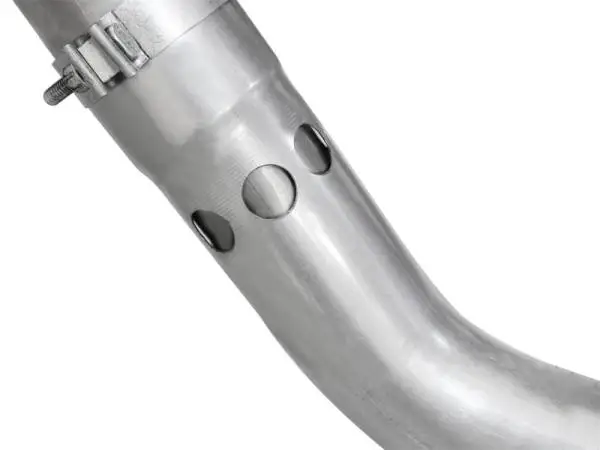 aFe Atlas Exhaust 4in DPF-Back Exhaust Aluminized Steel Polished Tip 11-14 ford Diesel Truck V8-6.7L image 5