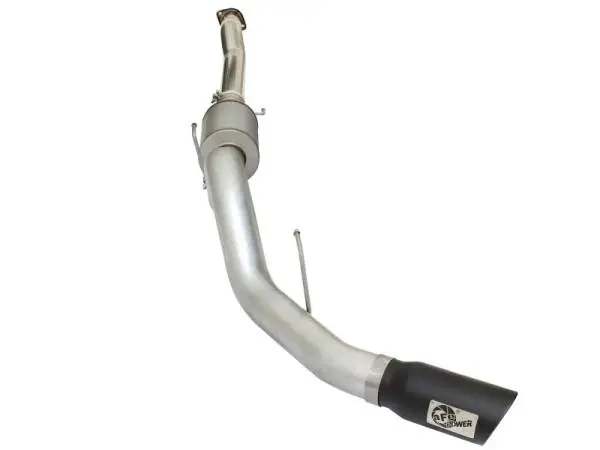 aFe Atlas Exhausts 4in Cat-Back Aluminized Steel Exhaust Sys 2015 Ford F-150 V6 3.5L (tt) Black Tip image 3