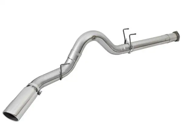 aFe ATLAS 5in DPF-Back Alum Steel Exhaust System w/Polished Tip 2017 Ford Diesel Trucks V8-6.7L (td) image 4